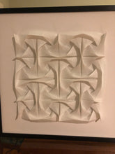 Load image into Gallery viewer, origami tesselation showing folds and details.