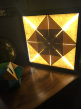 Load image into Gallery viewer, CU of LED Origami Wall Art made with Japanese Paper that Lights Up