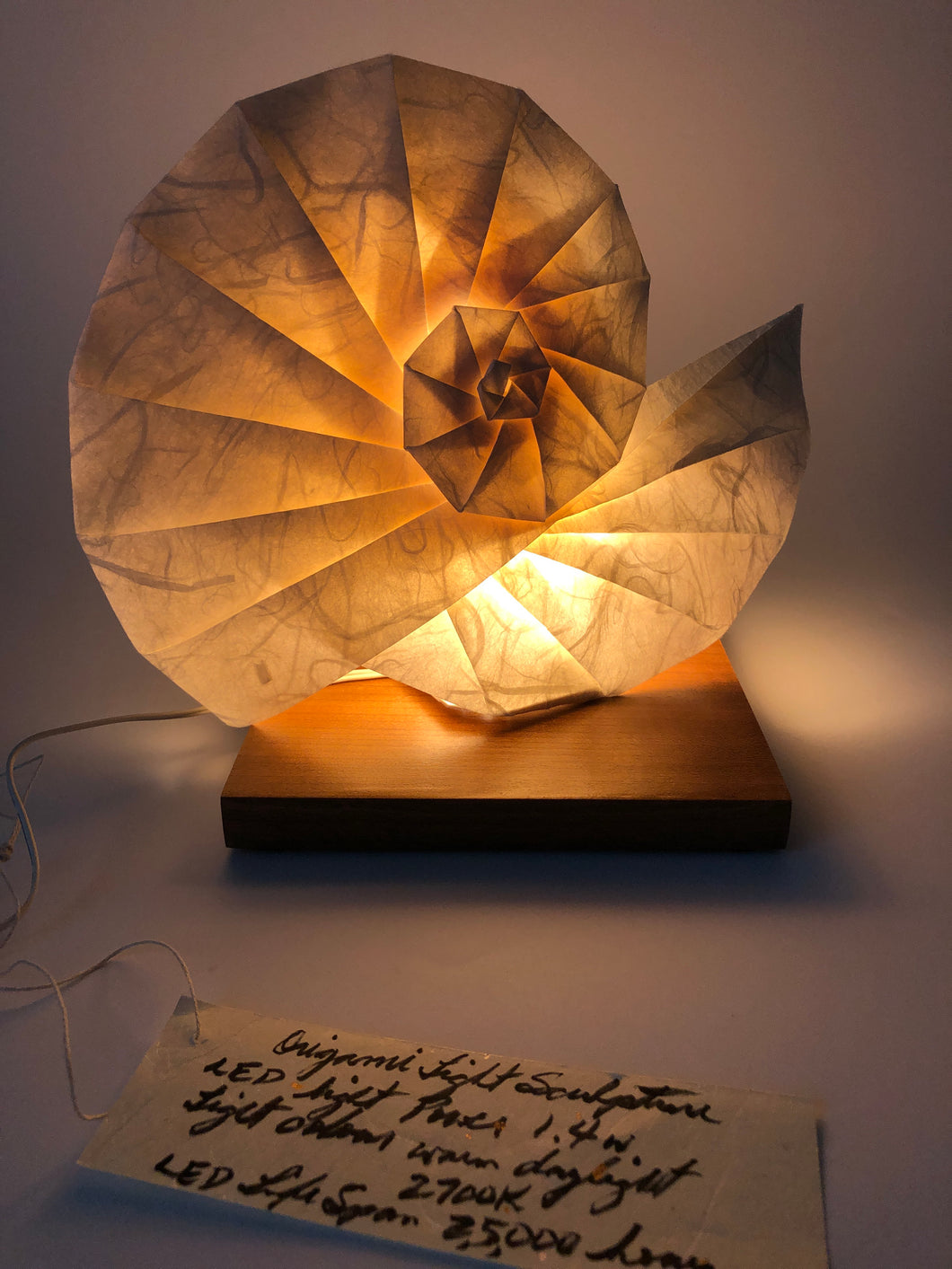 Origami Light Sculpture - Spiral
