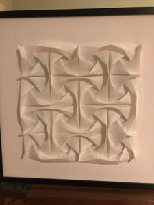 origami tesselation showing folds and details.  