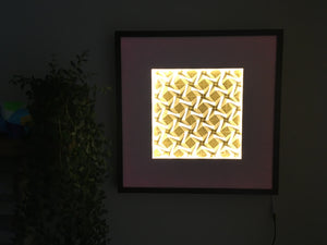 LED Origami Wall Art made with Japanese Paper that Lights Up